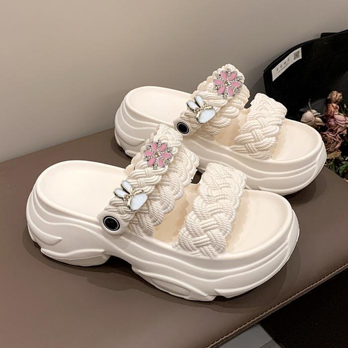 Saromon(Surabaya) Sandal Wanita Kekinian Wedges Sandal Jelly Tinggi Fuji Sandal Wanita Sendal