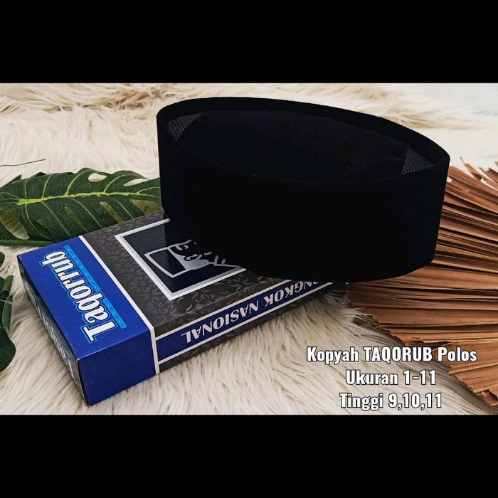 Songkok Kopyah Bludru Polos Hitam Halus Siap Kirim