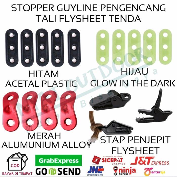 stopper guyline pengencang tali flysheet tenda camping