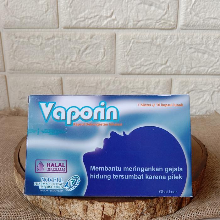 VAPORIN KAPSUL DEKONGESTAN INHALASI OBAT PILEK UNTUK ANAK & DEWASA