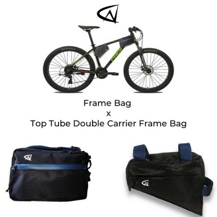 Tas Sepeda Waterproof Segitiga Carrier Frame Bag Double