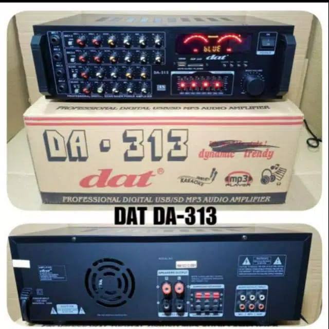 [ORIGINAL 100% COD] AMPLIFIER DAT DA-313 / DA313 / DA 313 BLUETOOTH - USB BISA TAMBAH SUBWOOFER