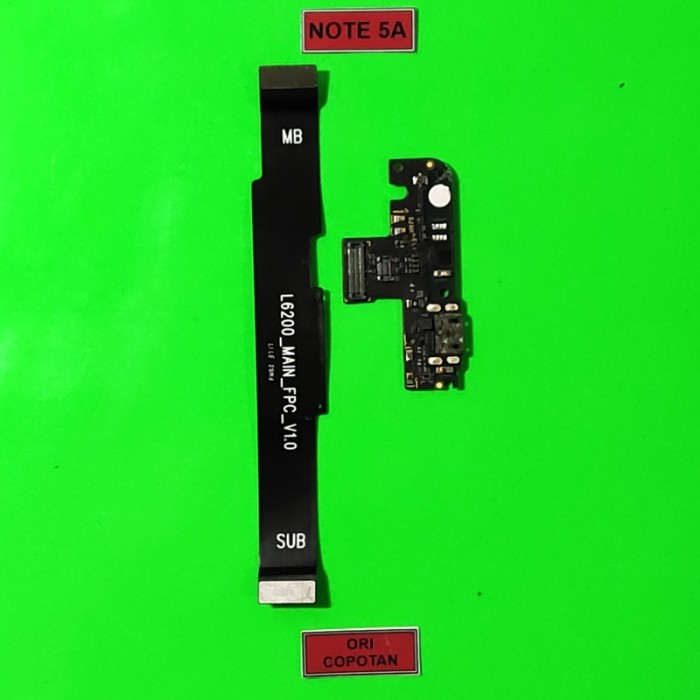 FLEXIBLE UI BOARD PLUS KONEKTOR CHARGER CAS REDMI NOTE 5A ORIGINAL COPOTAN