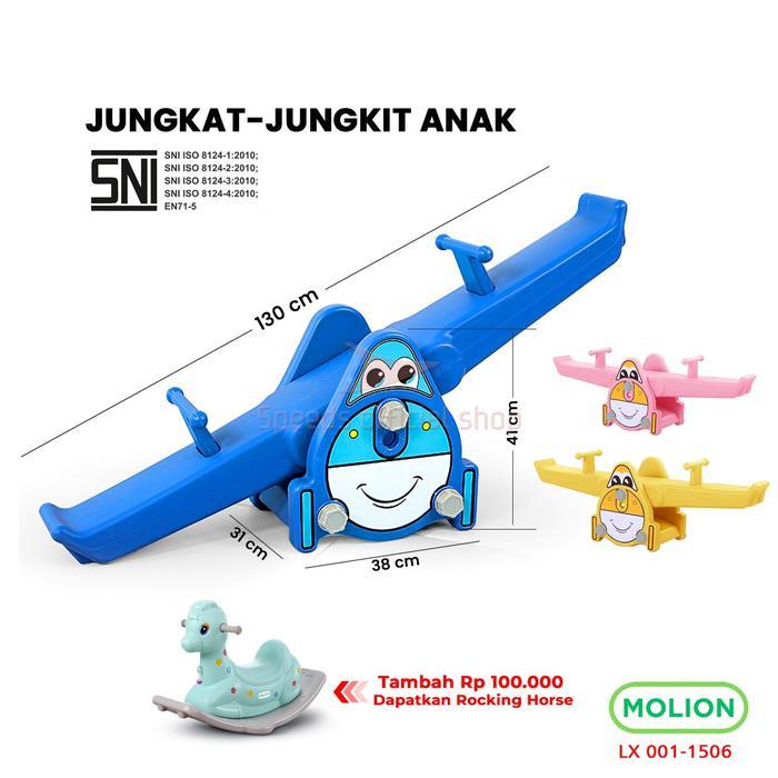 Jungkat Jungkit Mainan Anak Seesaw Prosotan Jungkat-Jungkit Permainan Plastik Perosotan Playground