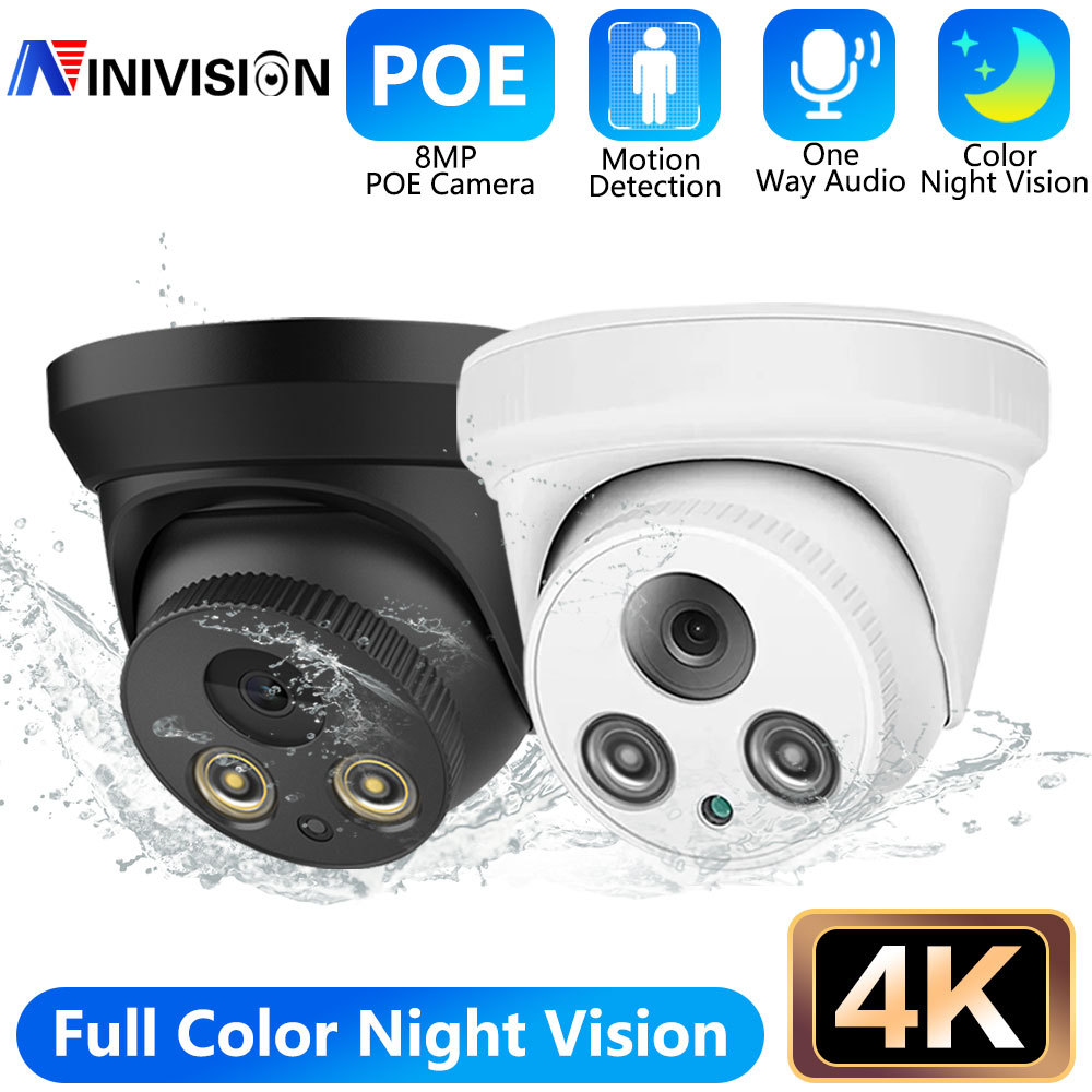 4K ColorVu IP Camera Color Night 8MP Build in MiC PoE Security CCTV