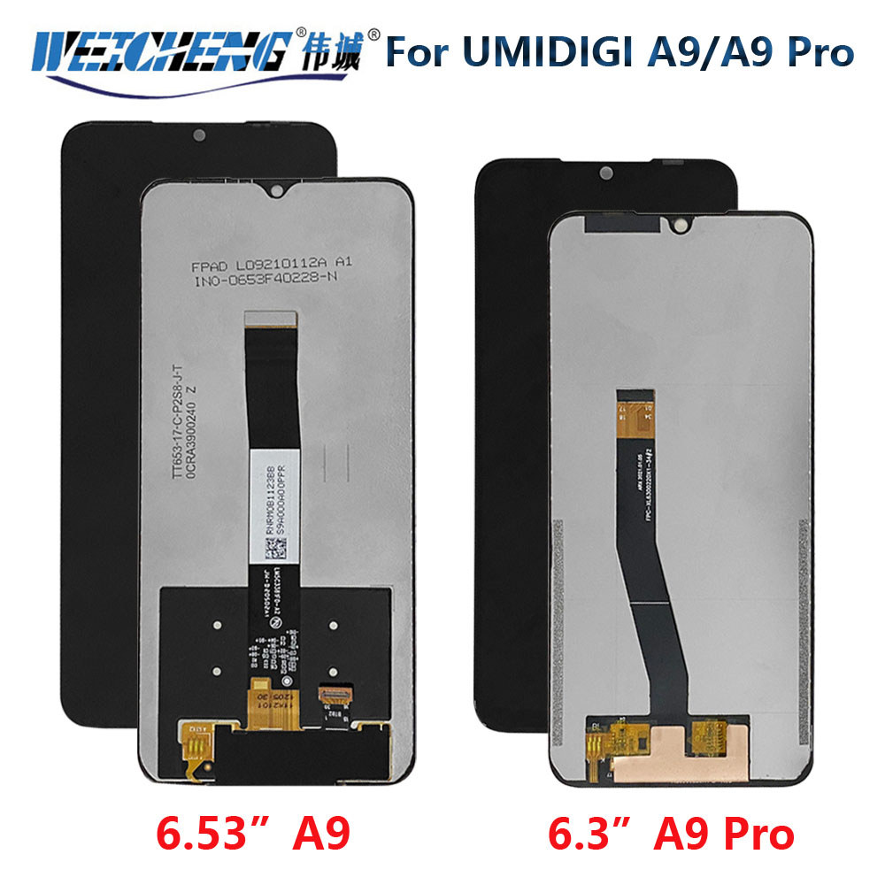 Original Tested For UMIDIGI A9 Pro LCD Display Touch Screen LCD Digitizer Glass Panel Replacement Fo