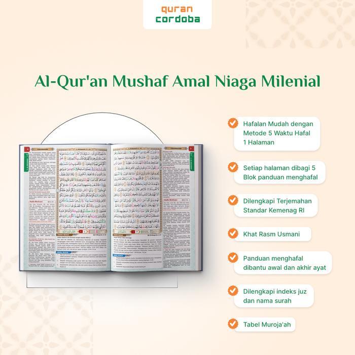 Sedia Custom Nama Al Quran Custom Nama Tema Ornamen Ukuran A5 quran cordoba