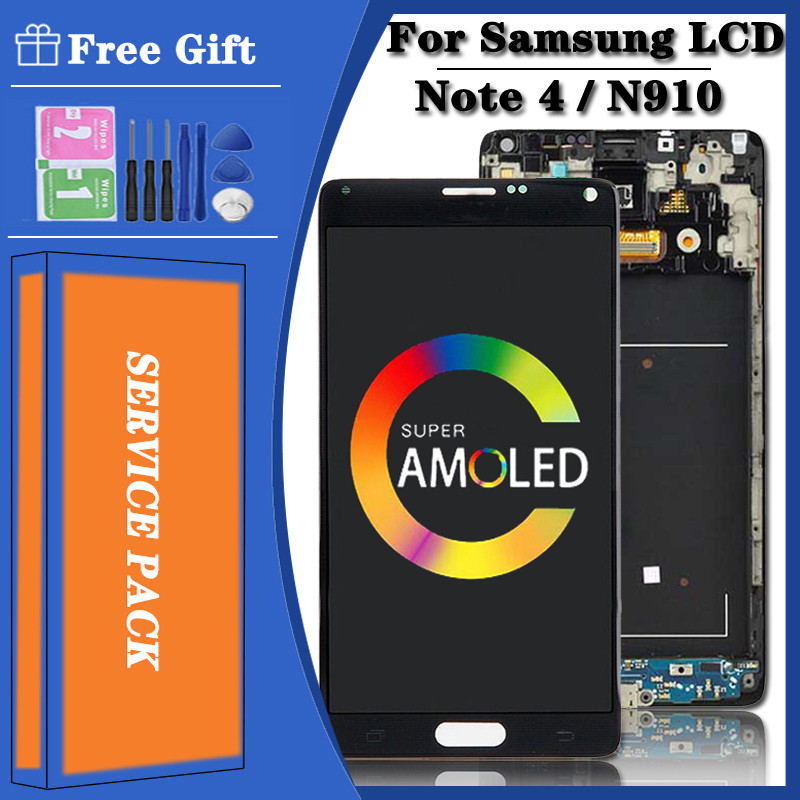 5.7''For Samsung  Note 4 LCD  N910 N910C N910A N910F LCD Display Touch Screen Digitizer For Samsung 