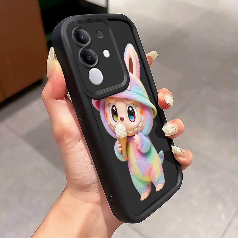 Casing Hp Untuk VIVO Y29 4G Case Boneka Es Krim Pelangi Softcase Fall Prevention Kesing lunak Cesing