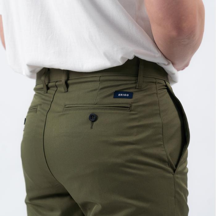 e4tm- Erigo Chino Short Flexi Fit Ricky Army - Celana Pendek Chino Unisex