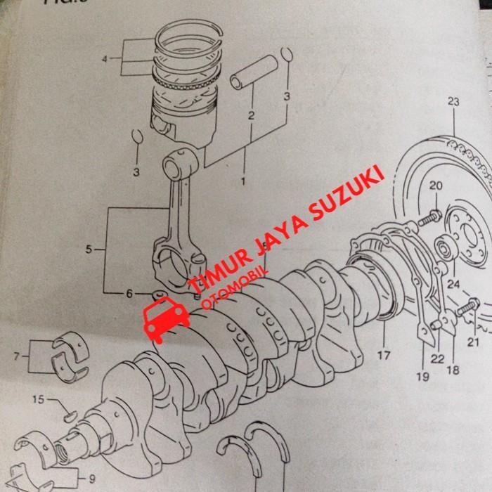 Baru Ring Piston Seher Every Asli Sgp (Harga Set) Sparepart Suzuki Ori Berquality