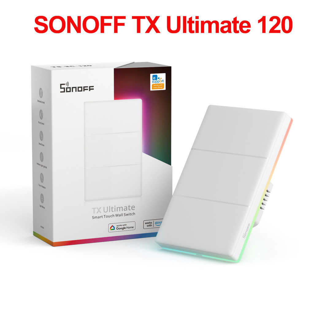 Sonoff TX Ultimate T5 120 1C 2C 3C US Smart Wall Touch Switch Full Touch Access Smart Home Wireless 