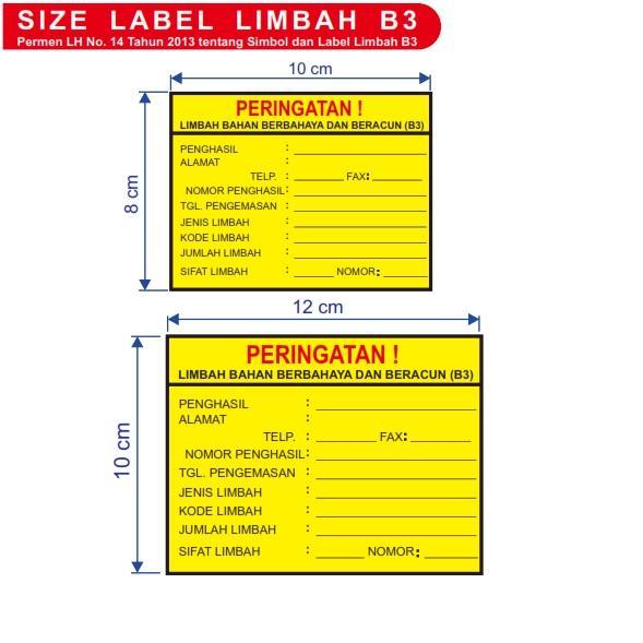 Stiker Vinyl Label Limbah B3 / Stiker Limbah B3