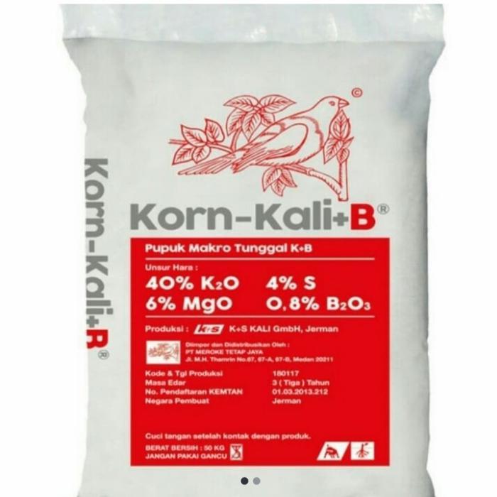 TERLARIS PUPUK KORN KALI+BORON 50 KG ORIGINAL KEMASAN PABRIK READY