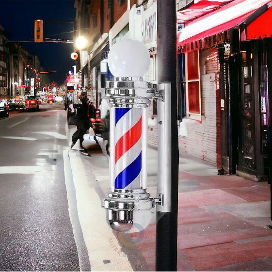 BOOM SALE Lampu Barber , Barber Pole 90, Lampu Barber 90 - Pole Barber - Lampu Barber Outdoor 90CM