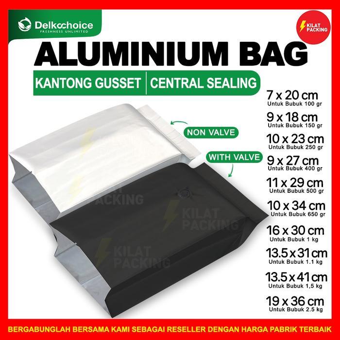 Standing Bag Gusset Alumunium Bag Gusset Central Sealing Delkochoice