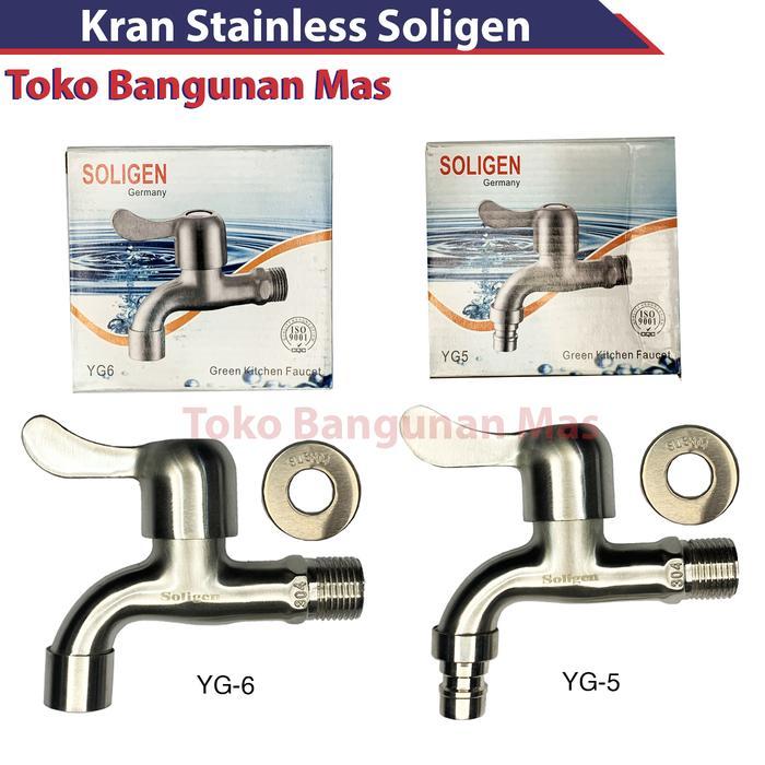 Kran Tembok Soligen / Kran Stainless Soligen Selang/ Kran Soligen Yg5
