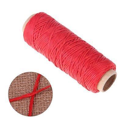 Benang Jahit Kulit 50 Meter Warna Merah untuk Menjahit Bahan Kulit