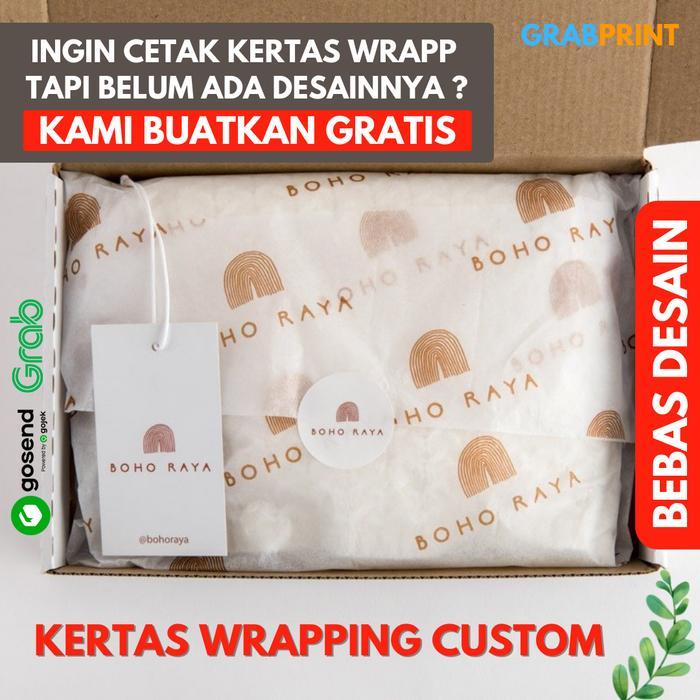 Custom Wrapping Paper Termurah kertas tissue packaging pembungkus Baju