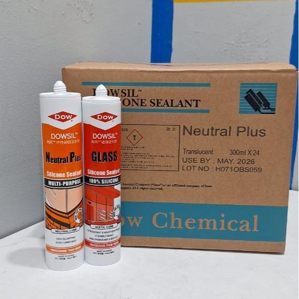 Dowsil Glass Silicone Sealent Asem/Netral Lem Kaca