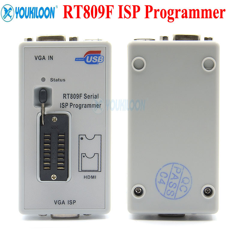 EMMC RT809F Serial ISP Programmer VGA LCD with RT-SOP8-A Simple Adapter Universal Programmable