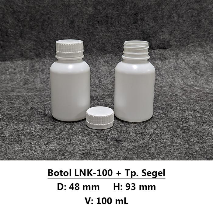 Botol Cairan / Kapsul / Obat / Tablet Hdpe 100 Ml Tutup Segel