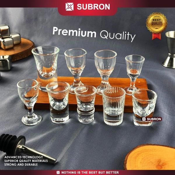 READY SUBRON Gelas Sloki Kaca Kecil One Shot Glass Minum Cantik Lucu