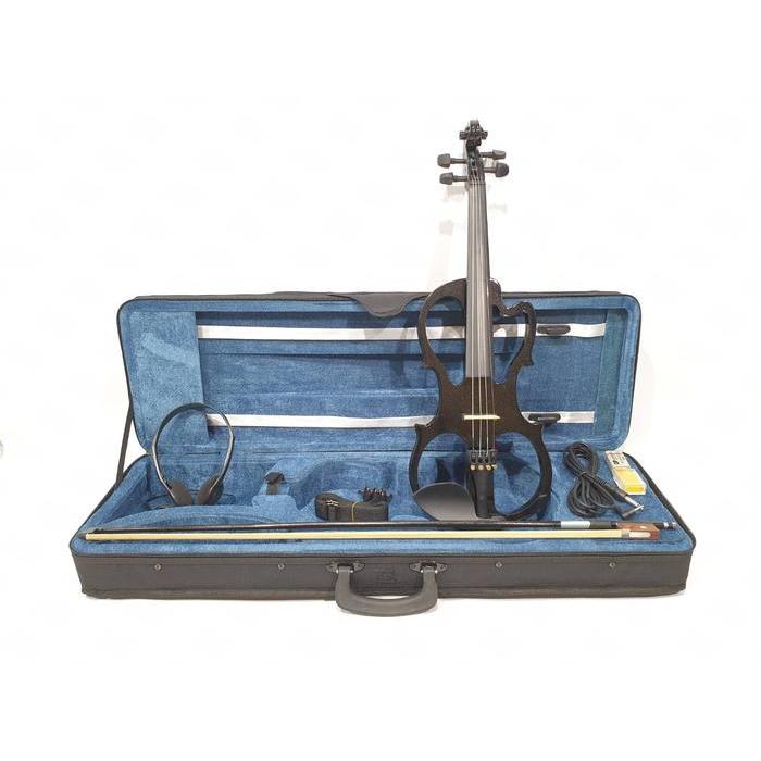 Biola Elektrik Ukuran 4/4 Merk Cowboy Murah Jakarta - Hitam Full