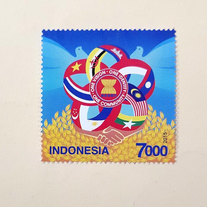 Prangko INDONESIA. Joint Issue of ASEAN Community Commemorative stamp