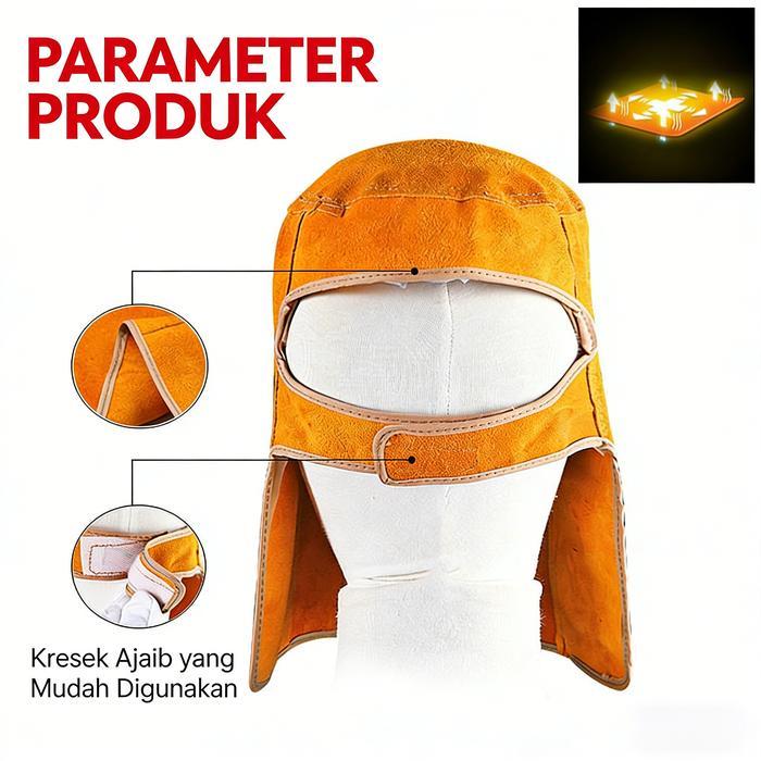Diskon Topeng Las Welding Full Face Kedok Las Kulit Sapi Original Helm Las Otomatis Dengan 4 Sensor