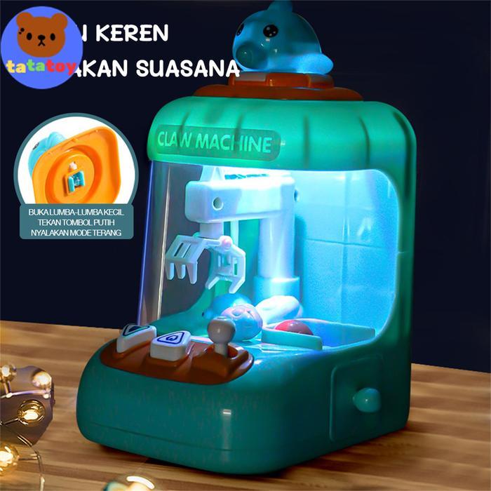 Mesin Capit Boneka Mini Yang Menarik Dengan Lampu, Mesin Capit Boneka Mini Rumah Tangga Untuk