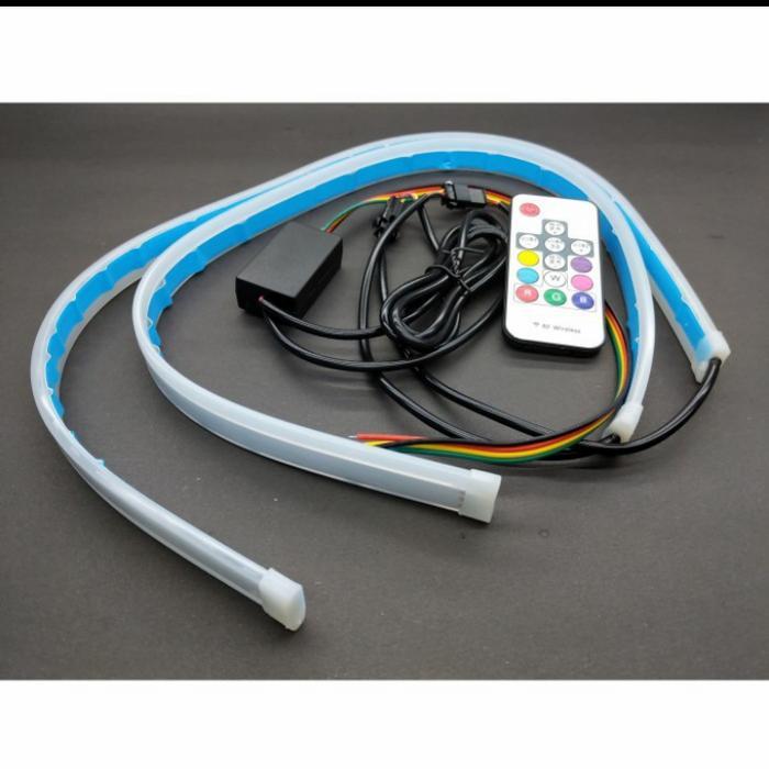 Lampu Rdl Led Lampu Alis Slim Flexible 60Cm Rgb Remot
