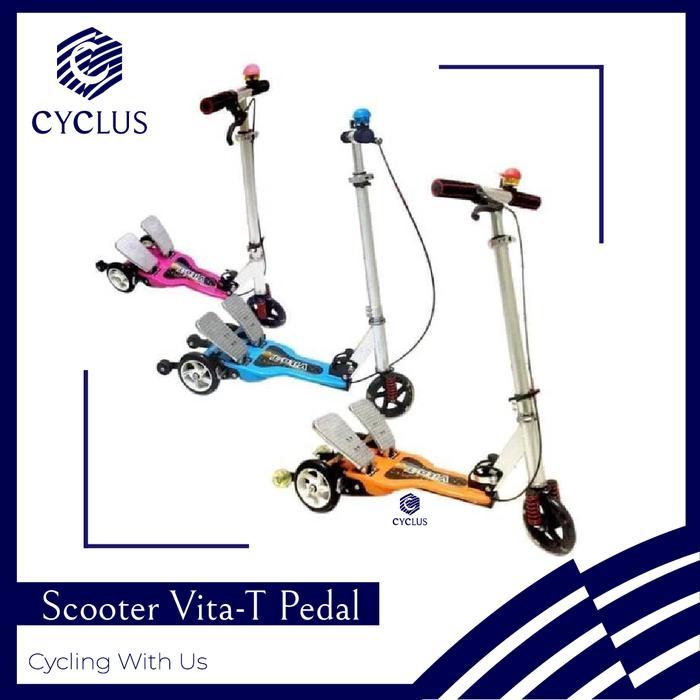 Skuter Injak / Scooter Injak Vita-T Scooter Anak Dual Pedal Otoped