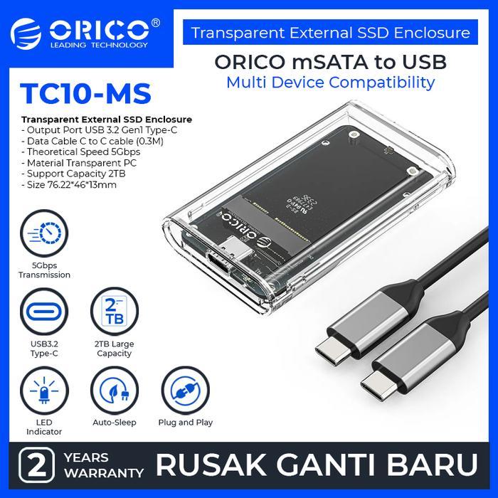 Orico Msata To Usb 3.2 External Ssd Enclosure - Tc10-Ms