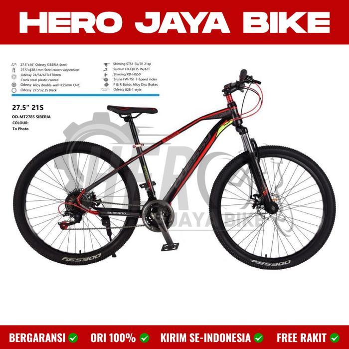 Sepeda Gunung MTB ODESSY SIBERIA Uk 24 26 27,5Inch 21Speed Rem Cakram