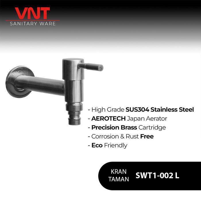 Vnt Kran Taman Stainless Sus304 Kran Tembok Engkol Mesin Cuci