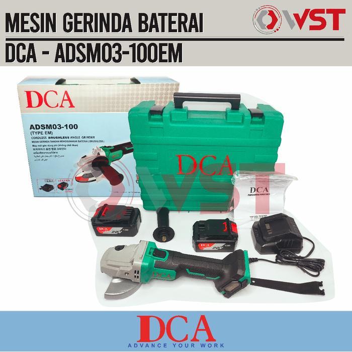 Mesin Gerinda Baterai DCA ADSM03-100EM / Brushless Angle Grinder 4inch