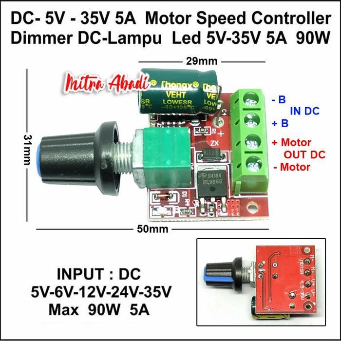 Speed Controller/PWM DC/Dimmer DC 5V-35V 5A