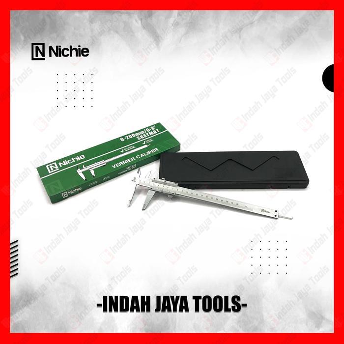 Ready Nichie Sigmat Analog 8 Inch Besi - Jangka Sorong Sketmat Vernier Caliper Pengukur Ukur Dimensi