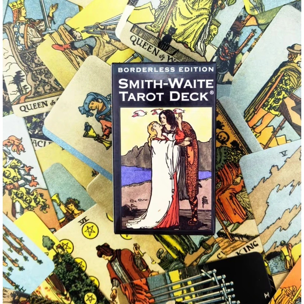 Classic Smith Waite Borderless Tarot Card, Art Style, Board Game Mind Exploration Divination Card