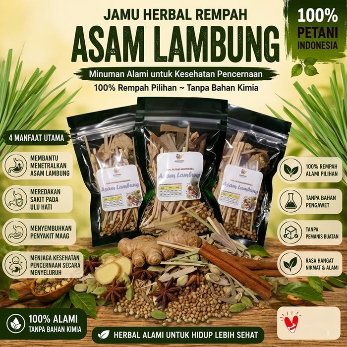 JSR Asam Lambung 10 Pcs Teh Rimpang Seduh Ramuan GERD Maag Jamu Herbal Penceranaan Lambung Alami