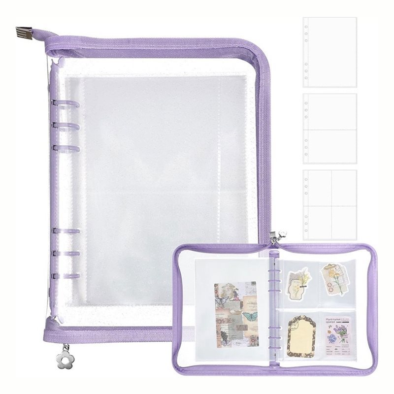 2 Set Sticker Organizer Binder Storage Book Reusable A5
