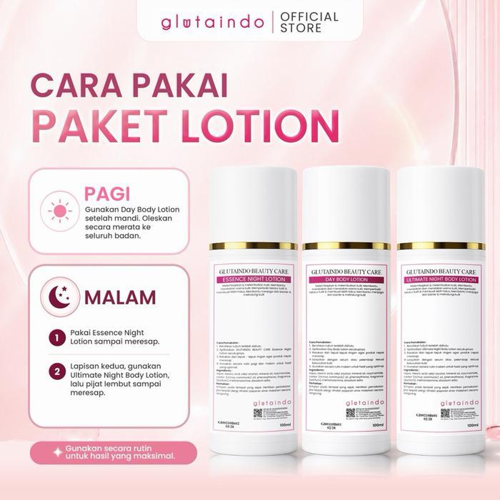 Gluta Indo Beauty Care 1 Paket Lotion Extra Brightening - Lotion Pencerah Kulit Alami Dengan Aloe