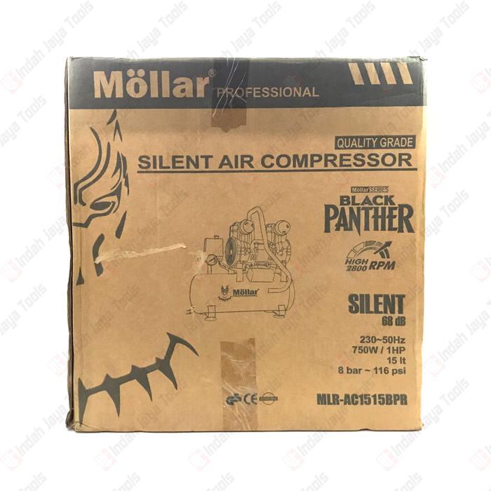 Mollar Ac1515Bp-R Kompresor Angin Silent 1 Hp 15 Liter Oilless Oiless