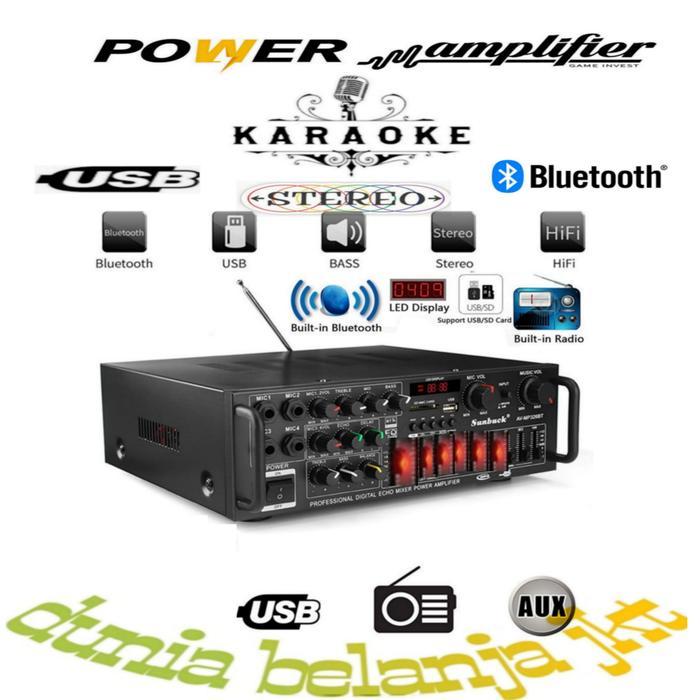 power amplifier oke sunbuck EQ USB bluetooth 2000w
