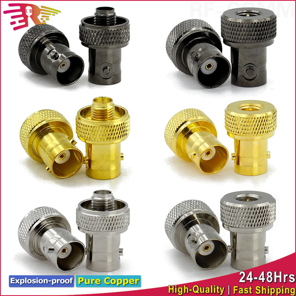 Premium SMA to BNC Q9 RF Coaxial Adapter Male Female Plug Flange Bulkhead M/F Radio Antenna