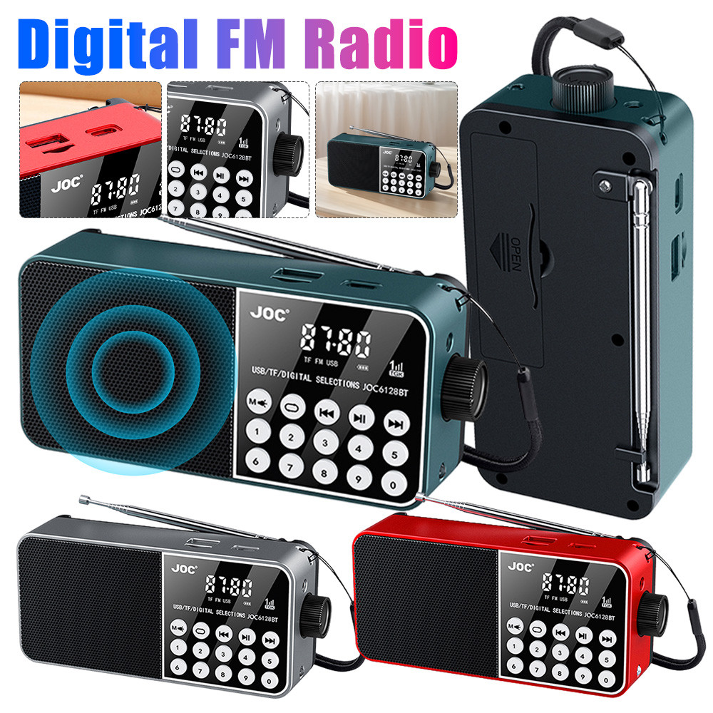 Emergency Radio Survival Rechargeable Radio Mini Portable Radio Digital Display Wireless MP3 Radio