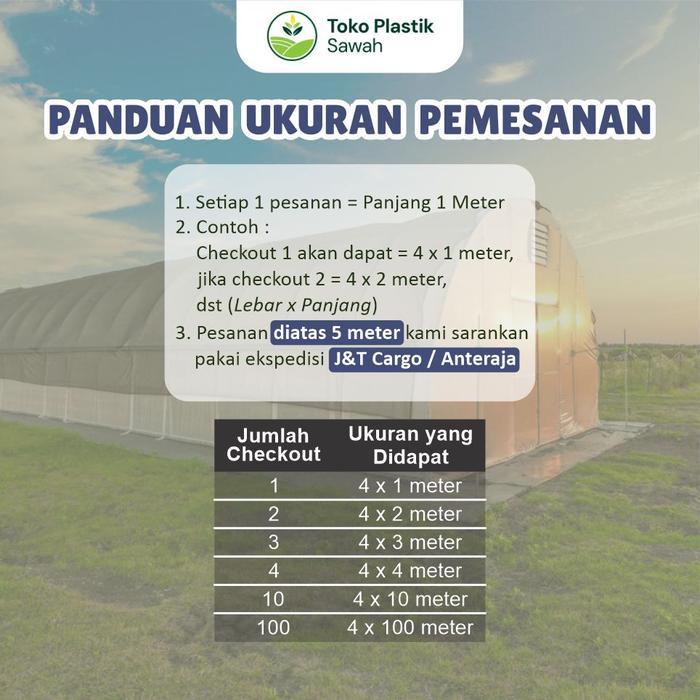 Diskon Plastik Uv Green House Tebal 250 Micron 14% Lebar 4 Meter Plastik Uv Original