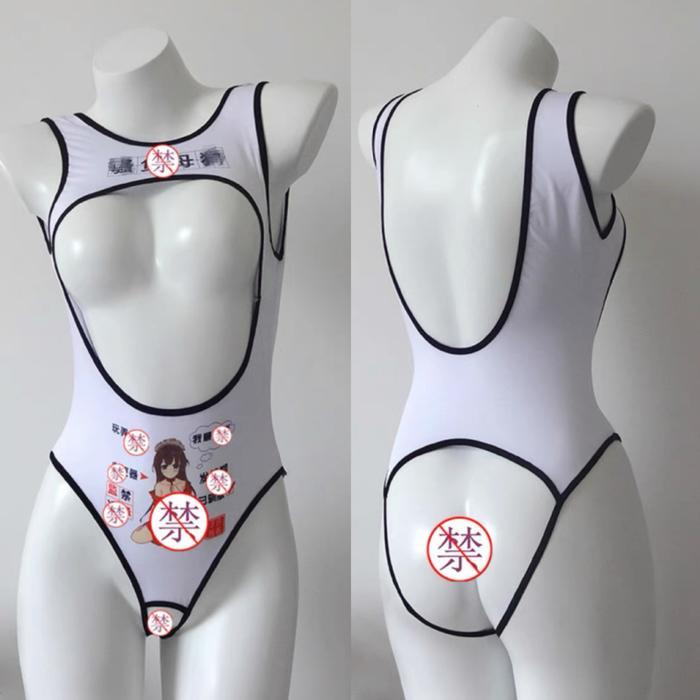ELEGAN Lingerie Sexy bodysuit lingerie swimsuit bikini renang OPEN BRA CROTCH