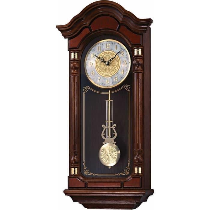 Jam Dinding SEIKO Kayu Japan Westminster QXH004B QXH004 Brown Original